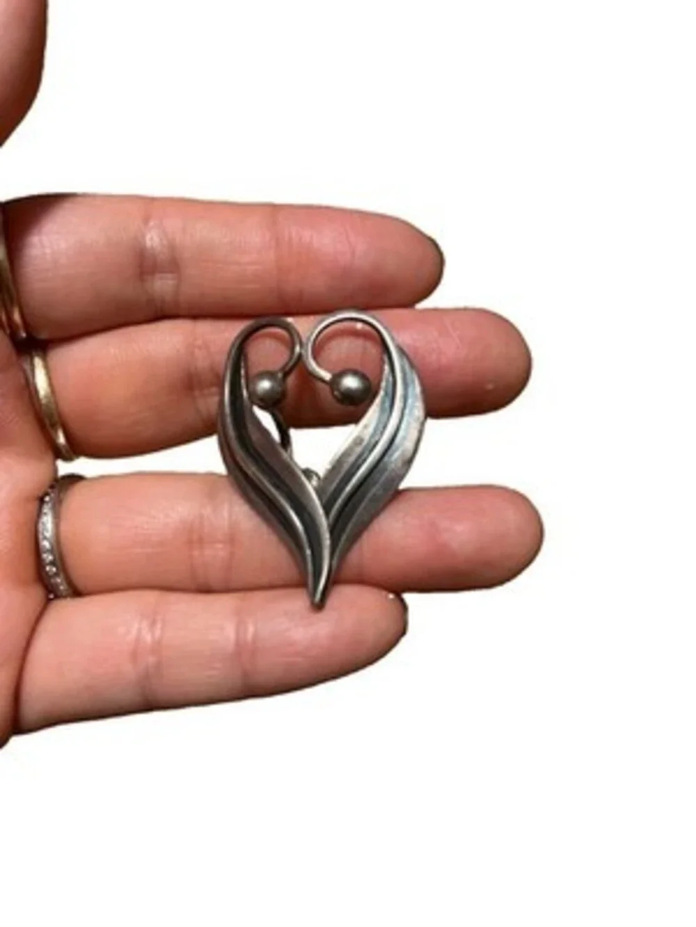 VTG Sterling Silver 925 Taxco Delfino Art Nouveau Climber Screw Back Earrings